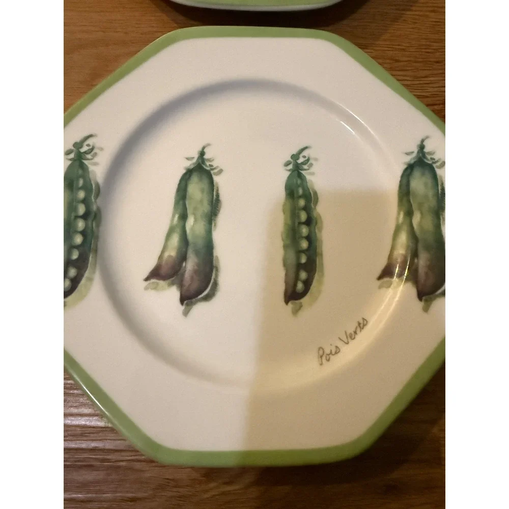 🥬 Williams-Sonoma Vegetable Garden Salad Plates – Set of 4 – 8.25